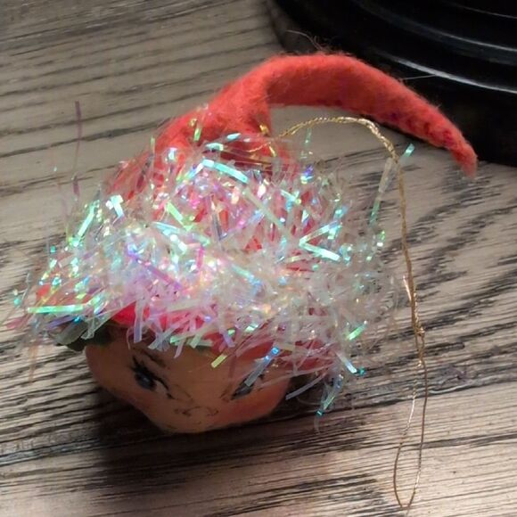 Festive Annalee Tinsel Elf Christmas Ornament with Open Eyes Vintage 1997 - Picture 5 of 9